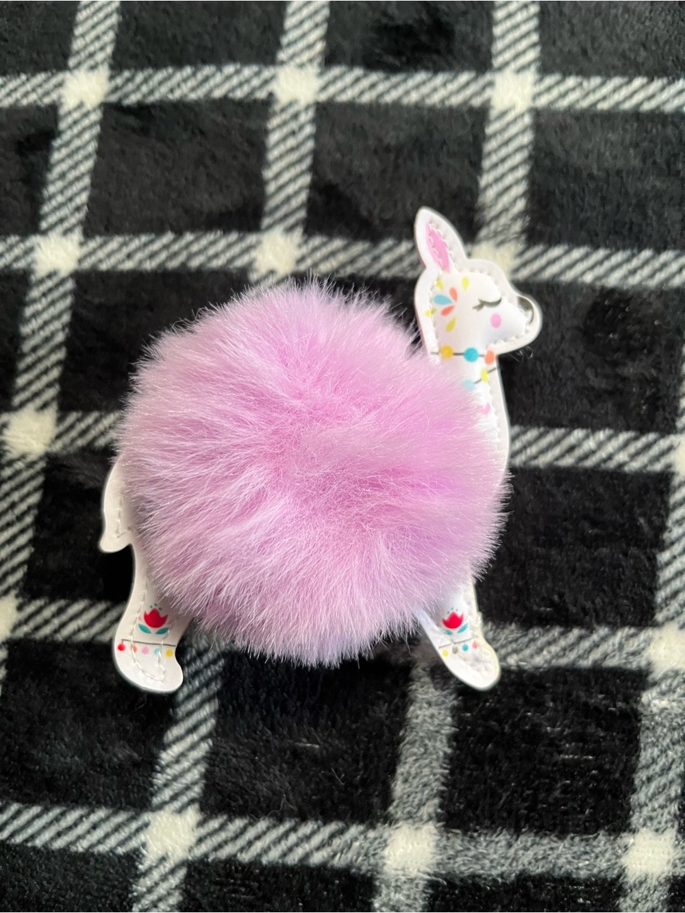 Plush Pink Llama Pom Pom Toy
